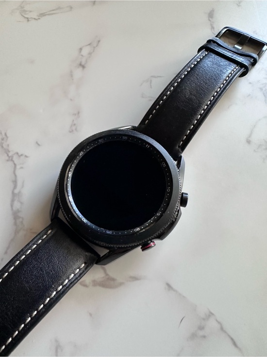 Samsung Other - Samsung Watch3 Smartwatch 8gb in Black w/ Premium Genuine Leather Band (M/L)